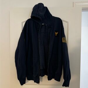 Under Armour Project Rock Navy Zip Up Hoodie & Sweatpants Set